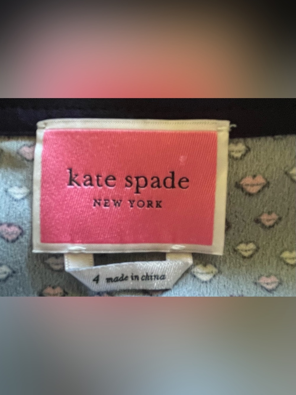 Kate Spade New York Navy Lip Print Dress – Women’s Size 4 - Picture 6 of 8